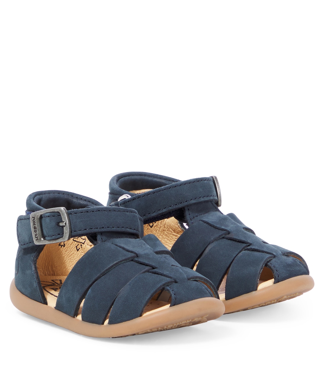 

Сандалии рыбацкие из кожи Stand-Up Papy Pom d'Api, Nubuck Marine