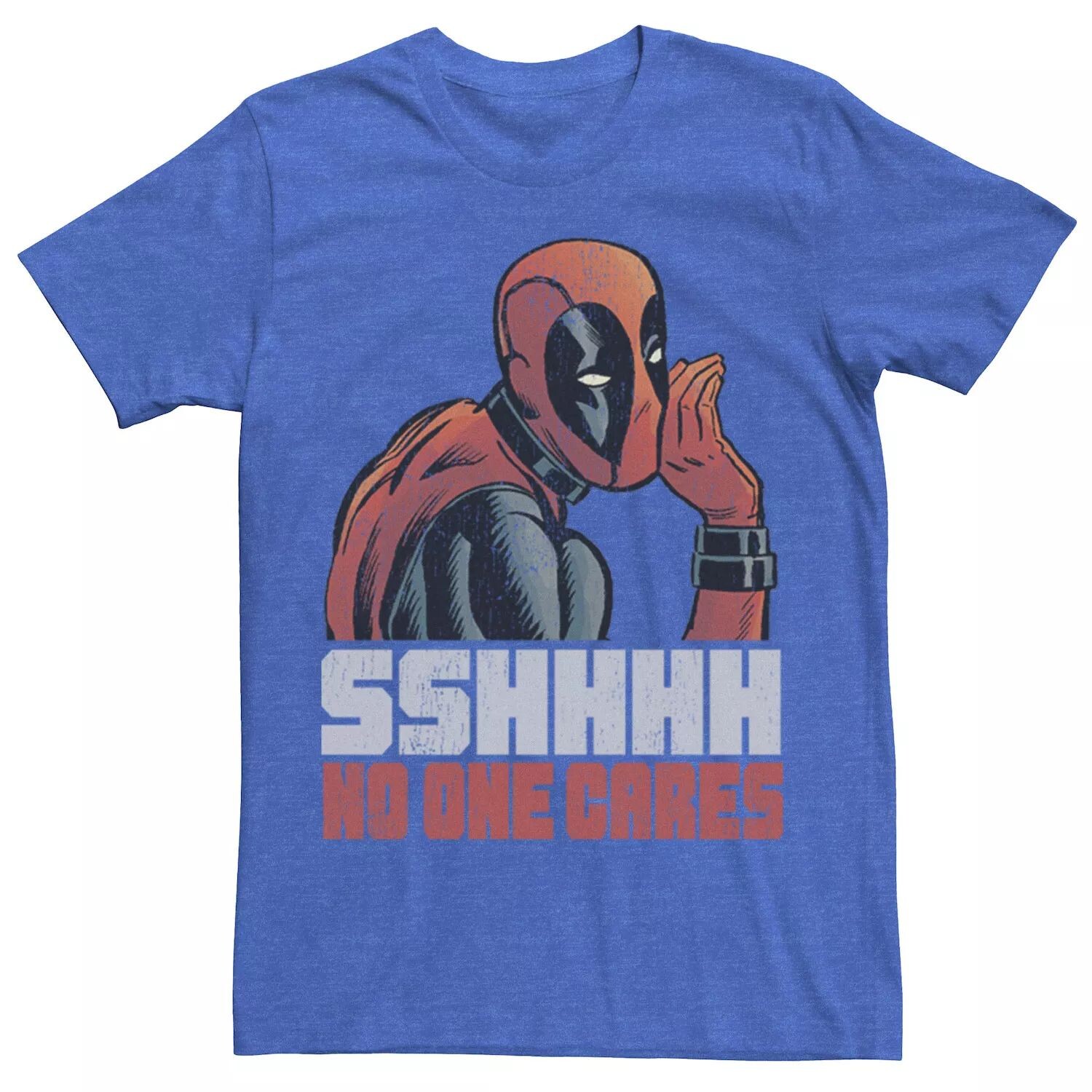 

Мужская футболка Deadpool SSHHHH No One Cares Whisper Marvel