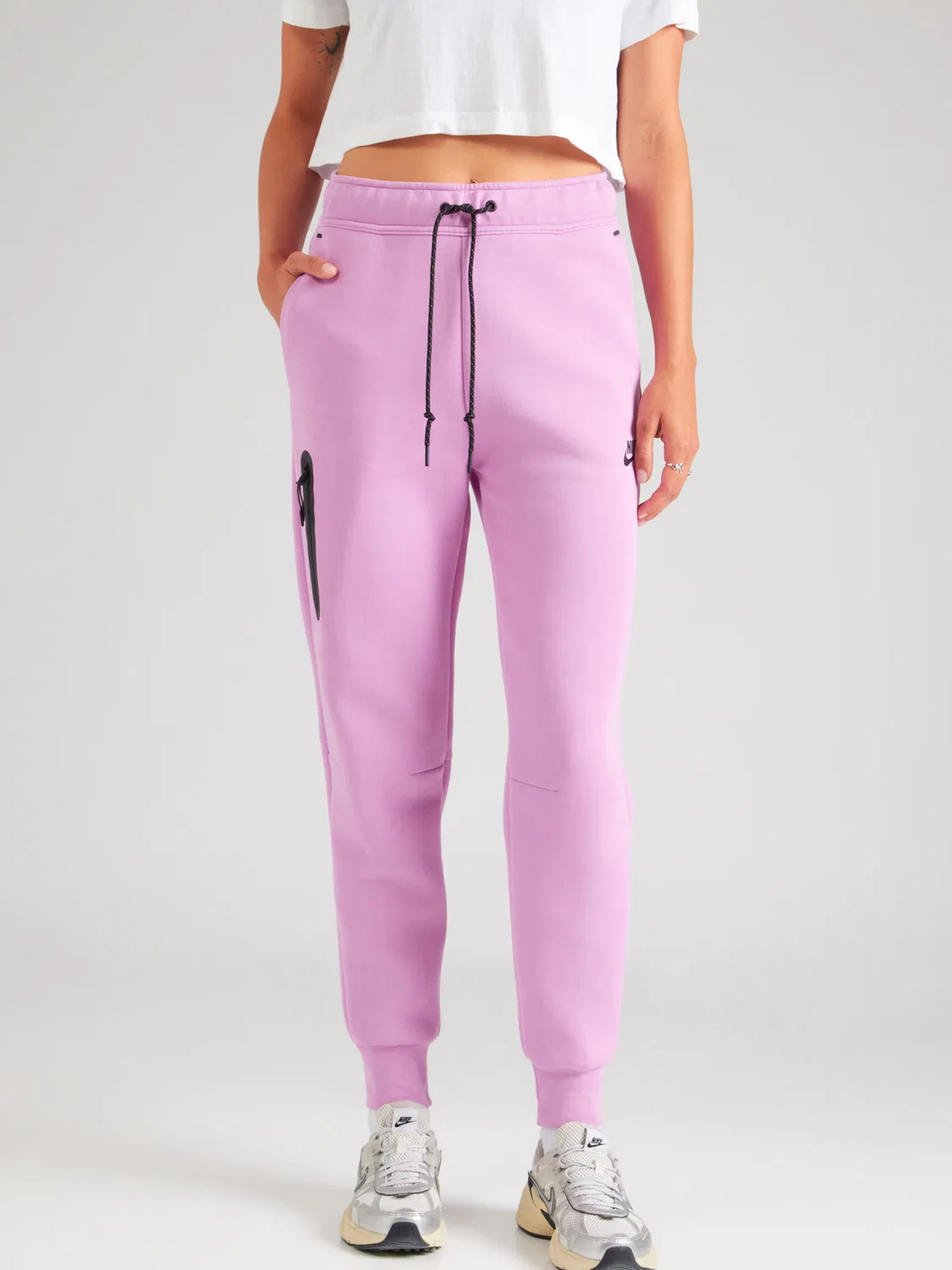 Зауженные брюки 'TCH FLC' Nike Sportswear, Light Pink — фото 3