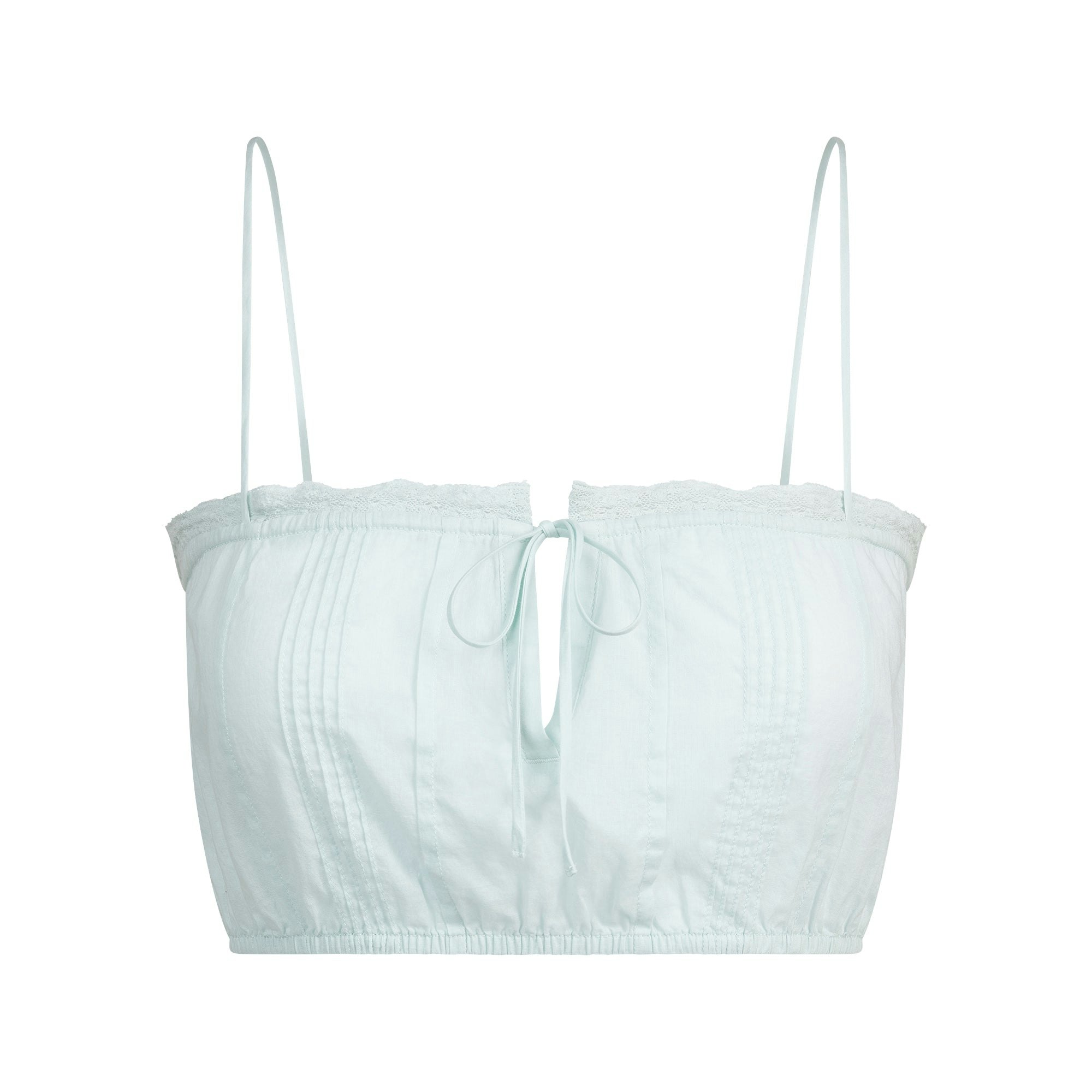 

SS25 хлопковый вуаль супер укороченный топ Camisole Women's Skims, синий