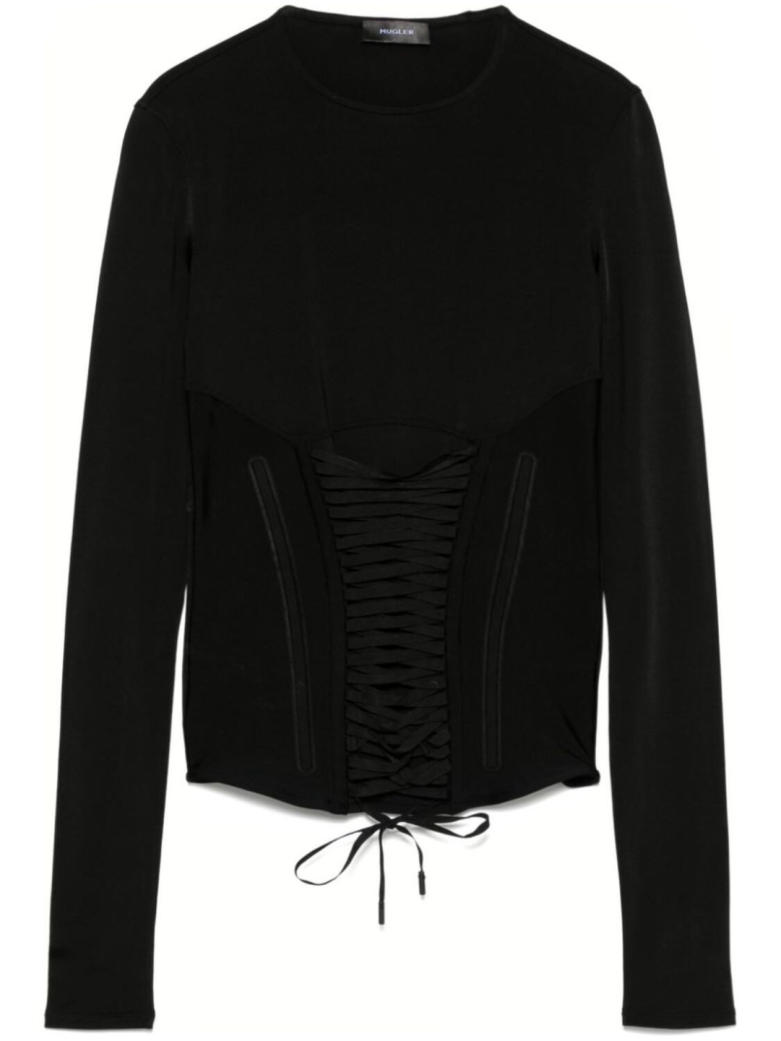 

Mugler топ со шнуровкой, черный