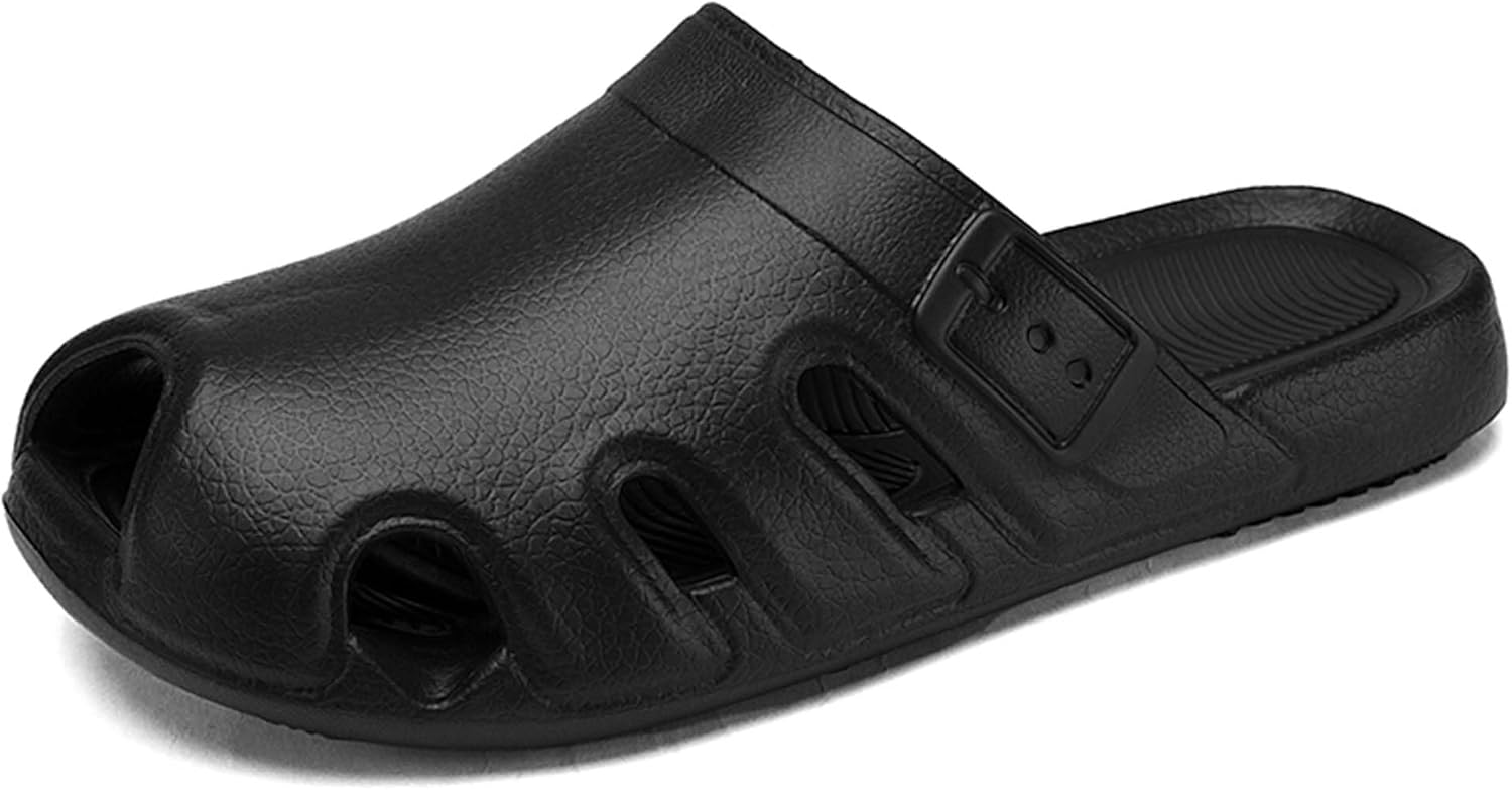 

Мужские мюли-клоги Легкие дышащие садовые туфли из EVA Летние быстро сохнущие пляжные тапочки Спортивные сандалии для улицы Generic, черный