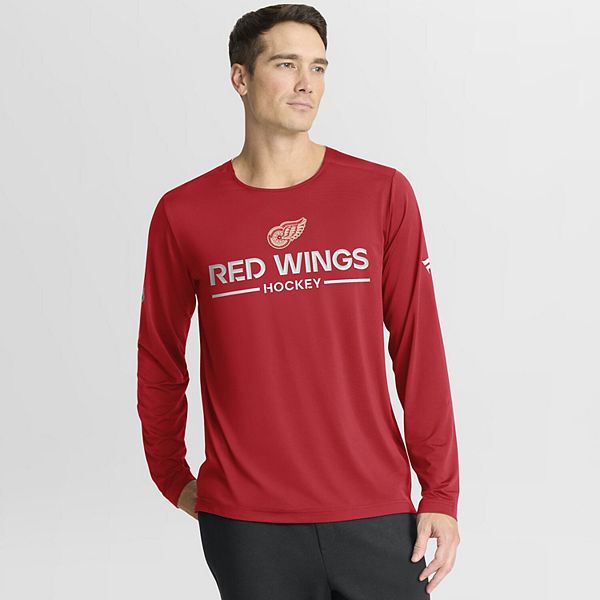 

Мужская красная футболка detroit red wings authentic pro centennial rink tech с длинным рукавом Fanatics