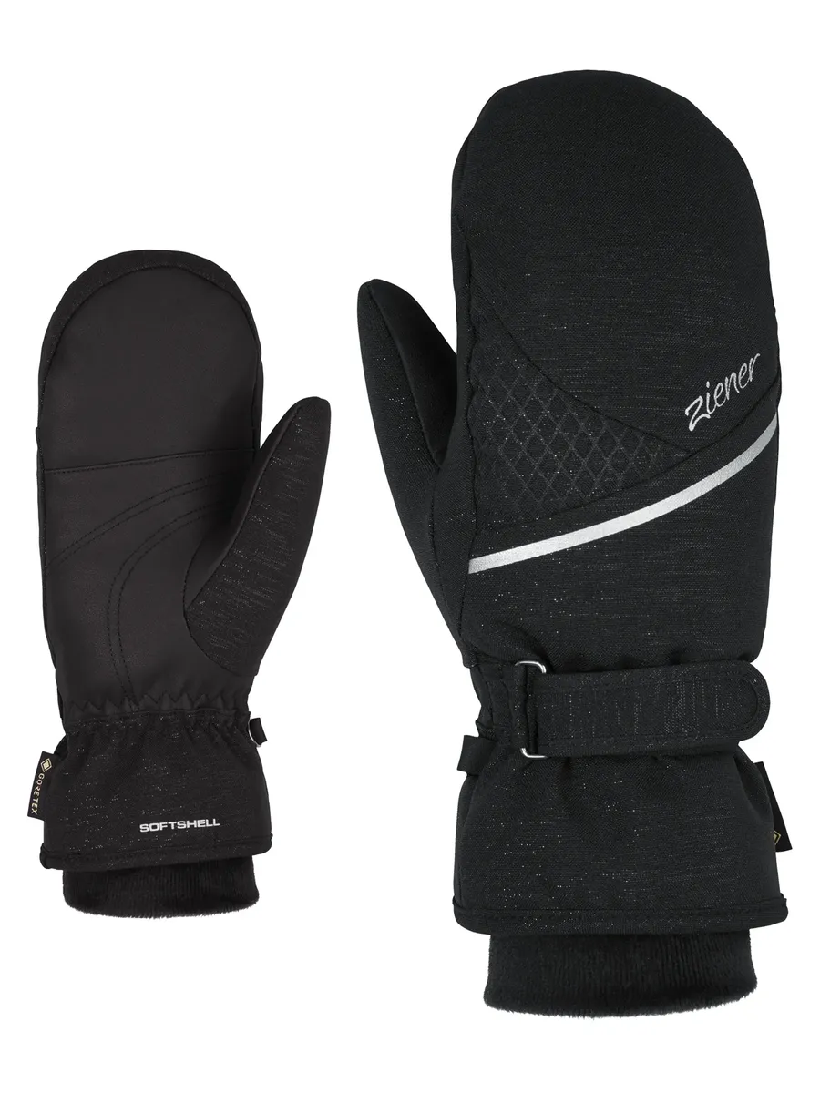

Варежки Ziener "KIANI GTX +Gore plus теплые ВАРЕЖКИ", черный