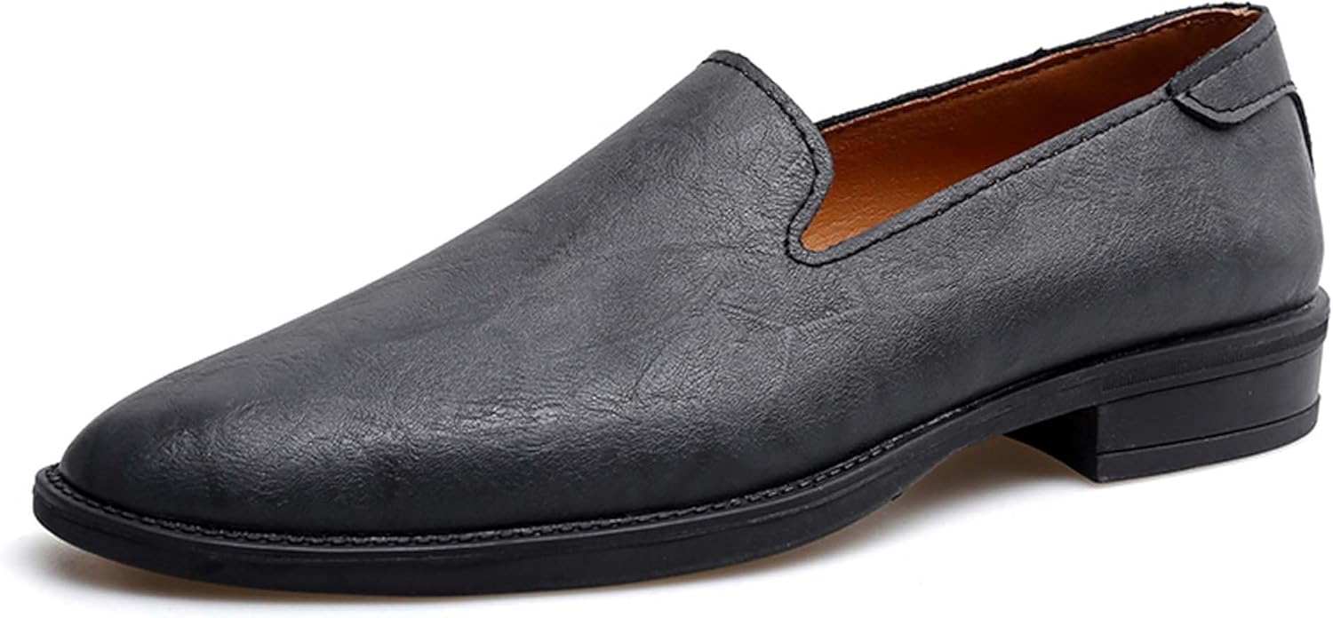 

Мужские лоферы Классические заостренные деловые повседневные туфли Легкая ходьба Вождение Офисная форма Банкеты Свадебные костюмы Платья Кожаная обувь Generic, черный