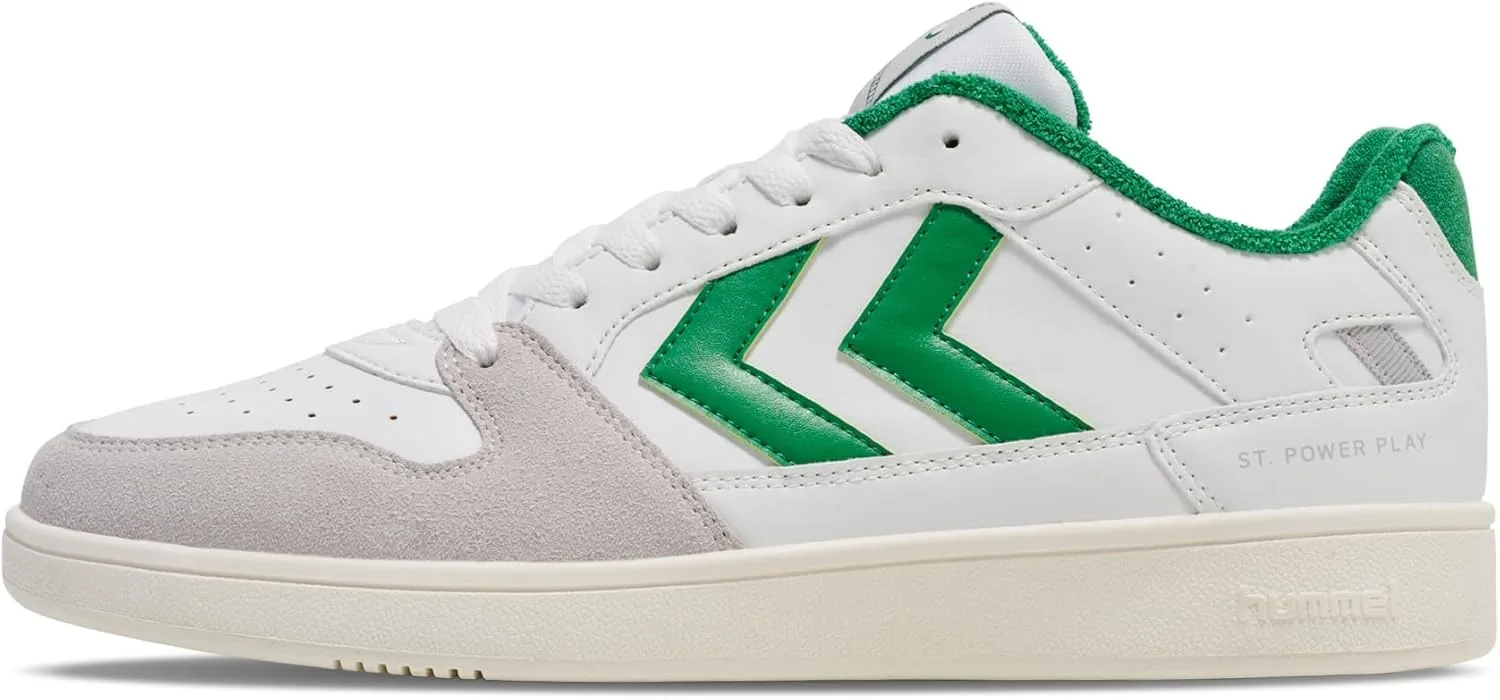 Кроссовки Hummel St. Power для взрослых со шнурками, белый/зеленый
