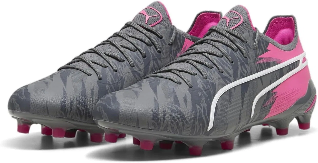 Женские спортивные кроссовки PUMA King Ultimate Fg/Ag WN, Grey-Grey-Pink