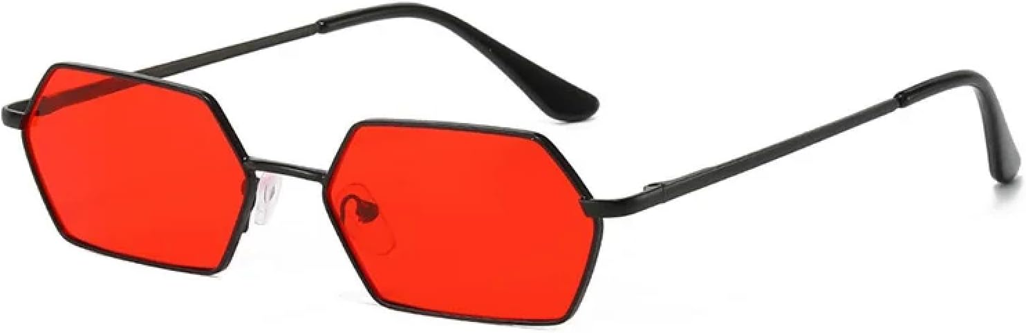 

Солнцезащитные очки с защитой от УФ-излучения UV400 | Маленькая оправа с красным зеркальным покрытием | Для женщин и мужчин, для занятий спортом на открытом воздухе и вождения DSVIGF, Black-red