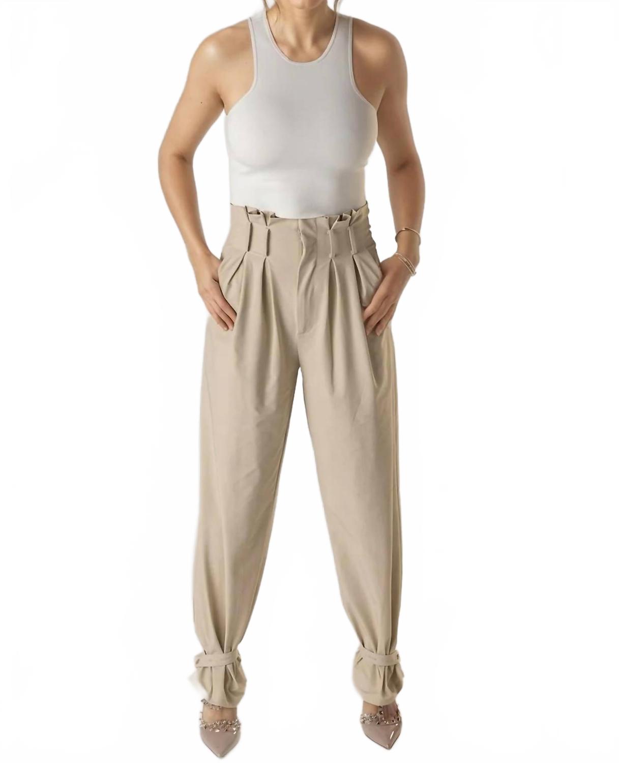 

Брюки для гольфа с поясом-мешочком в цвете хаки Foreplay Golf