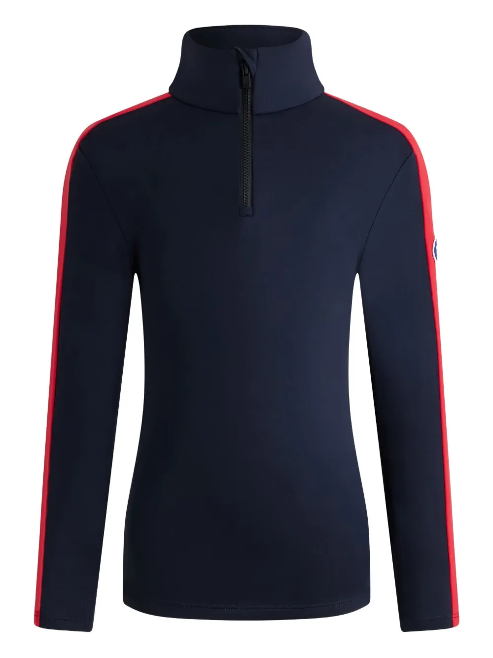 

Футболка с полумолнией и контрастными вставками Fusalp, синий