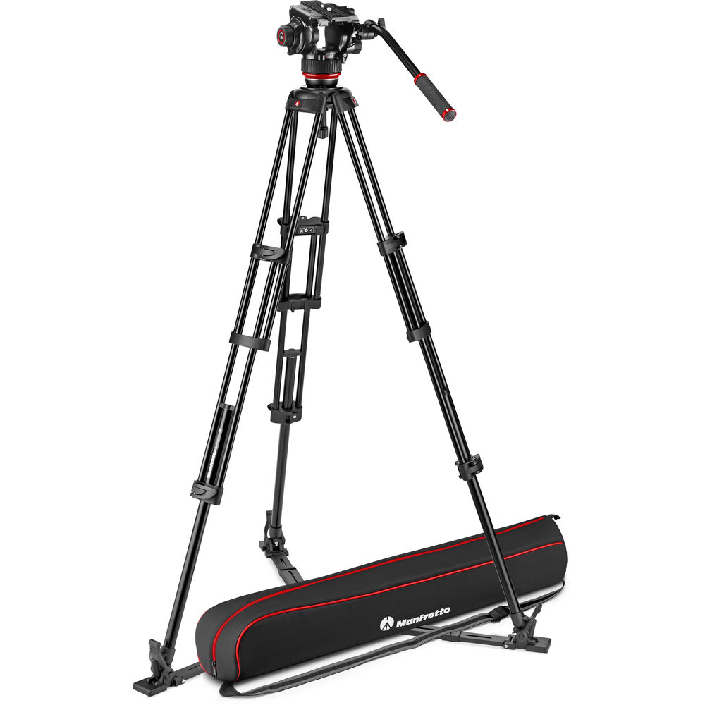 

Жидкостная видеоголовка Manfrotto 504X и алюминиевый штатив MVTTWINGA с наземной распоркой