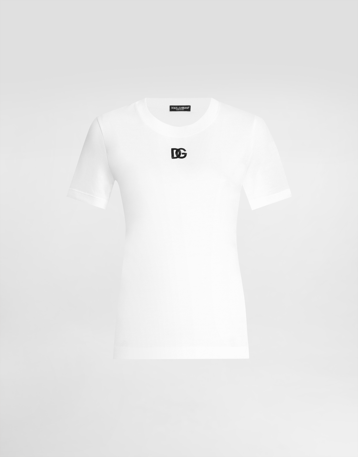 

Футболка из джерси с вышивкой логотипа dg Dolce & Gabbana, белый