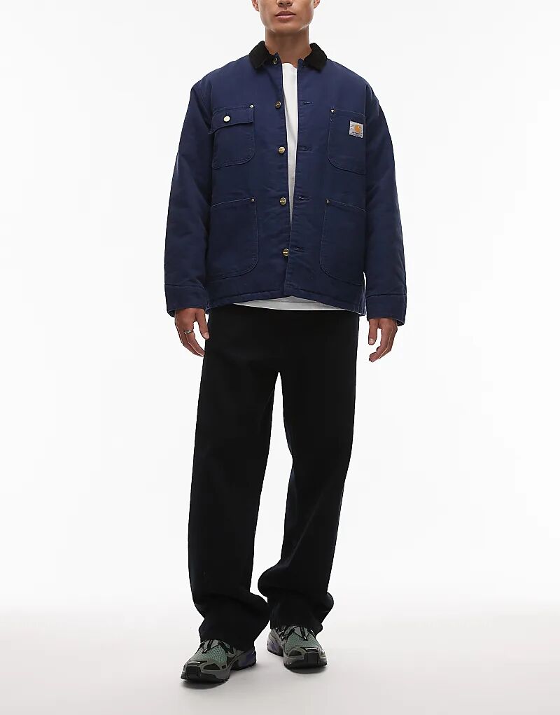 

Джинсы Carhartt WIP Landon свободного кроя с зауженными краями, темно-синего цвета