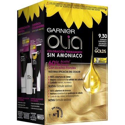 

Краска безаммиачная Олия 9.30 - Карамель Дорадо 54мл, Garnier