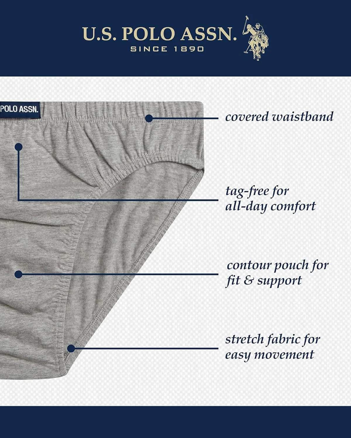 Плавки U.S. POLO ASSN., серый/красный/бирюзовый/черный — фото 2