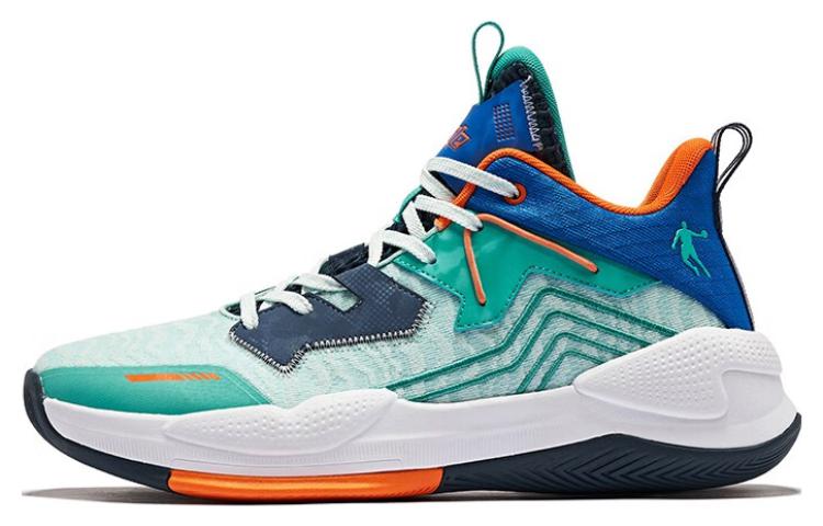 

Баскетбольные кроссовки Basketball Shoes Men Low-Top Green/Blue/Orange Qiaodan