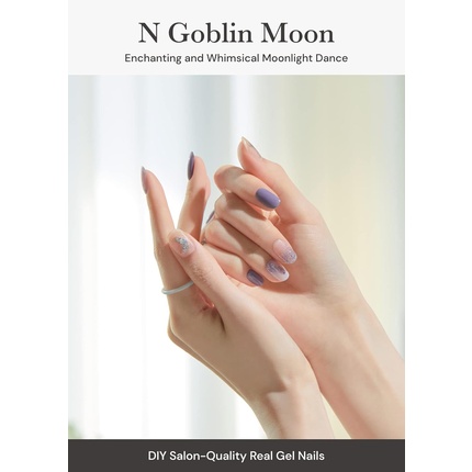 Полуотвержденные гелевые полоски для ногтей Goblin Moon Purple Patterned 30 шт Ohora — фото 2