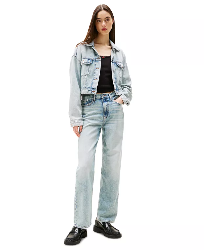 

Женские узкие прямые джинсы Layla с высокой талией Tommy Jeans, синий