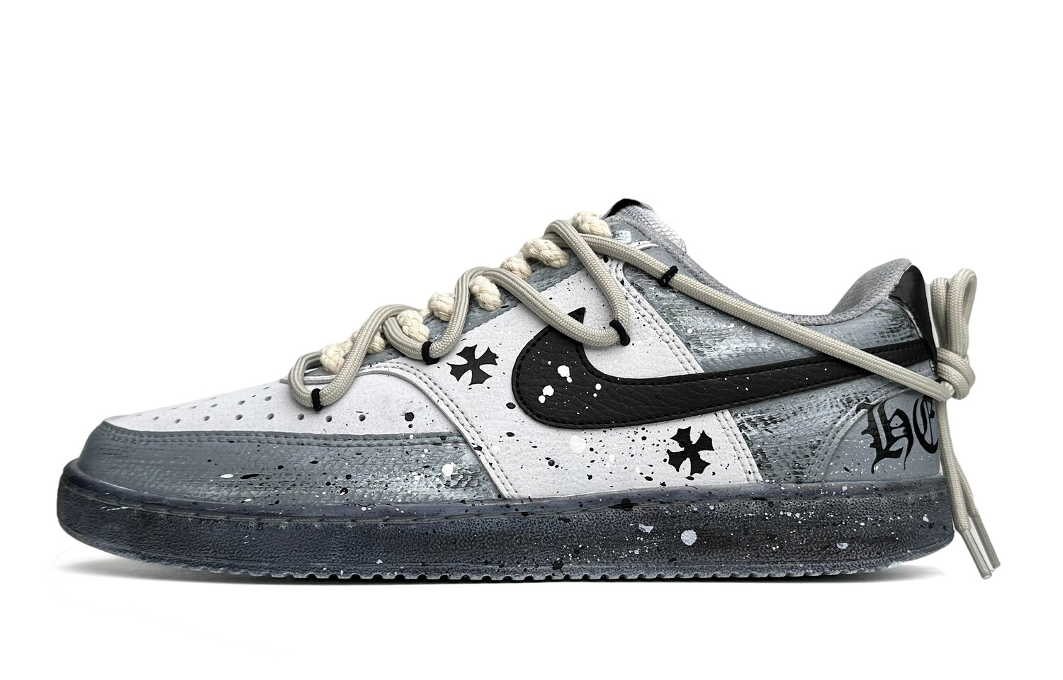 

Кроссовки Nike Court Vision 1 Skateboard Shoes Men Low-Top Gray Black