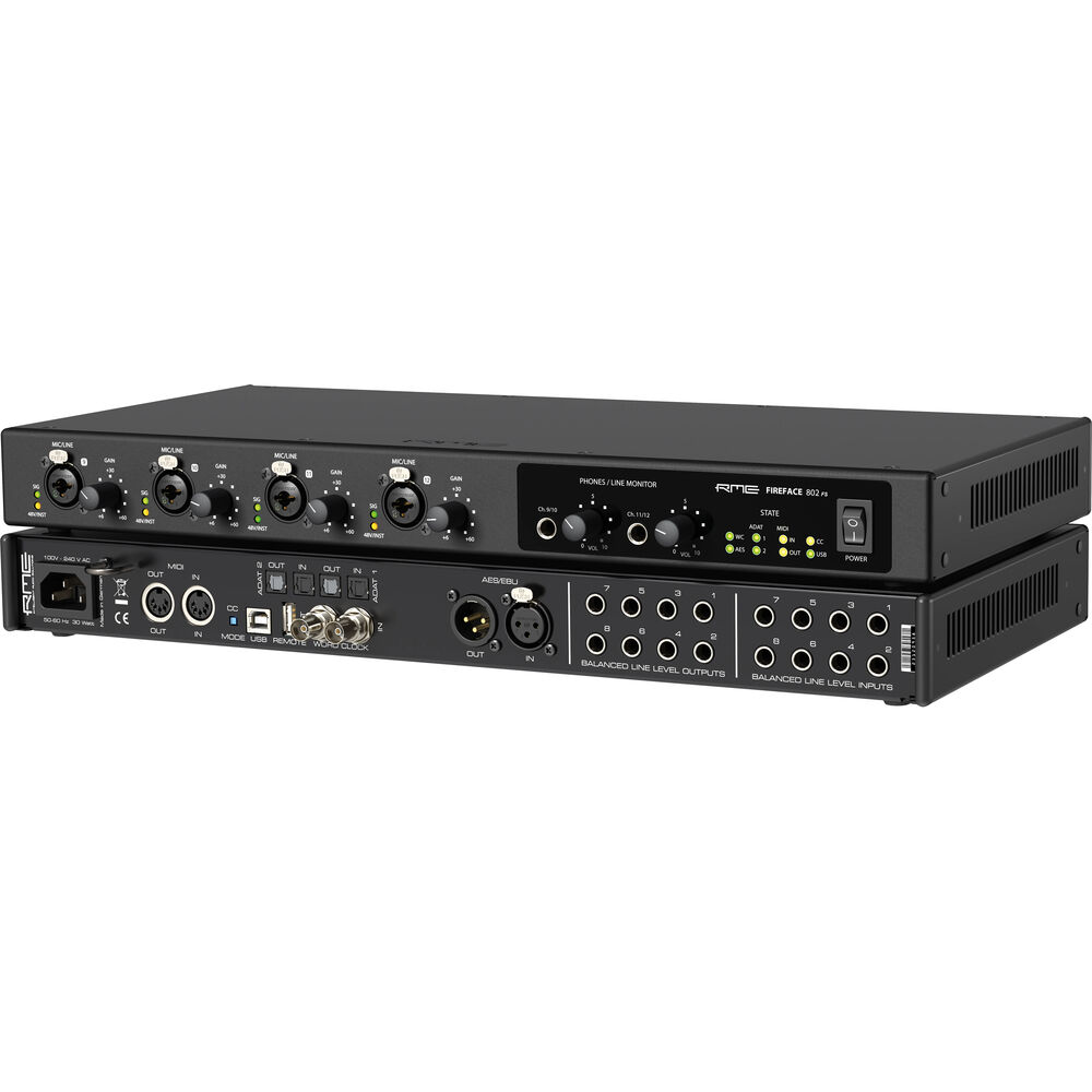 

RME Fireface 802 FS AE 60-Channel USB-B Audio/MIDI FF 802 FS AE