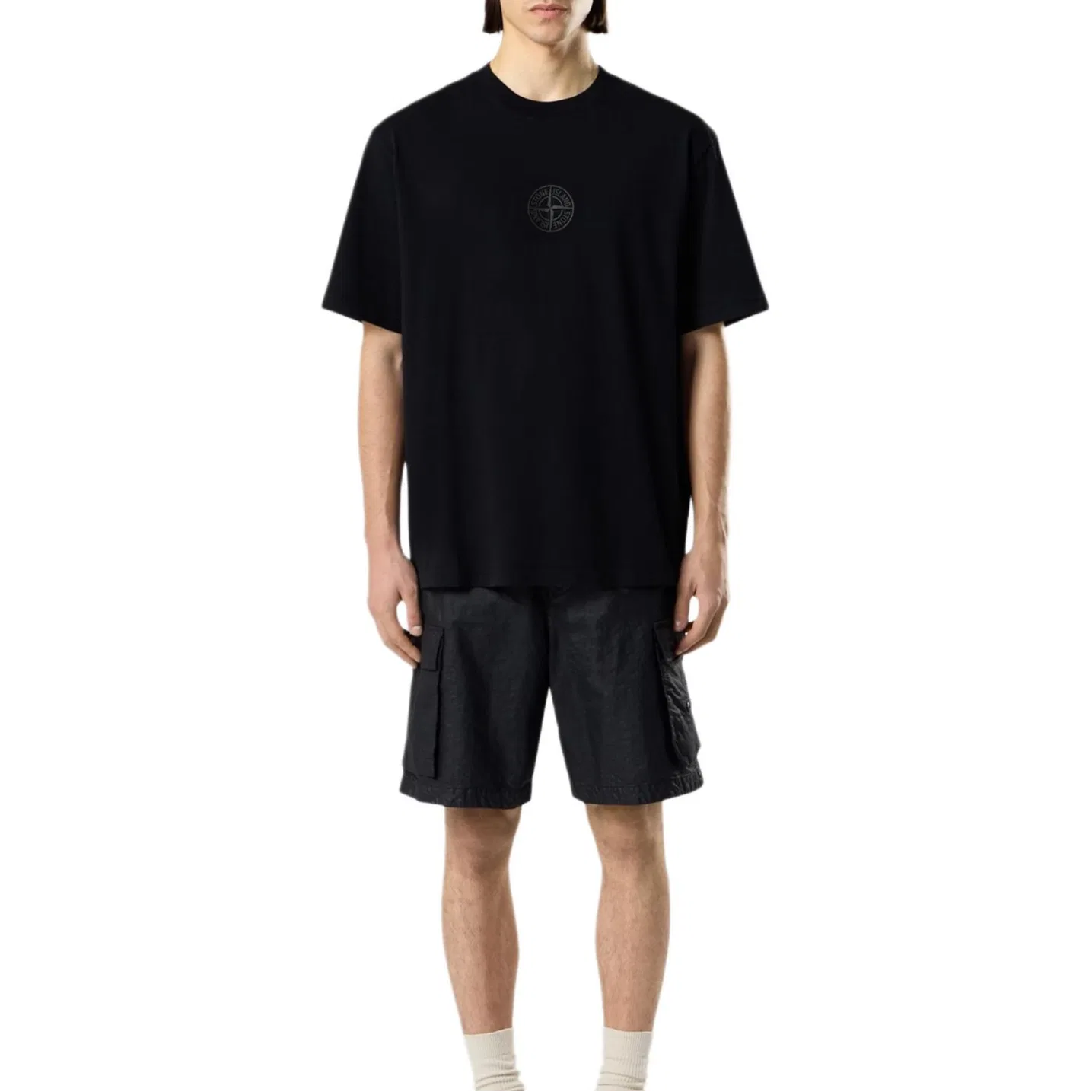 Футболка Camouflage Compass Logo STONE ISLAND, Black — фото 4