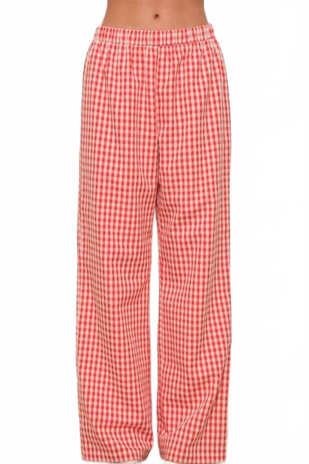 

Клетчатые брюки красные Pretty Garbage