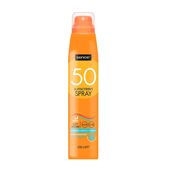 

Солнцезащитный спрей Spf 50 Sunscreen Spray Sence Beauty, 200 ml
