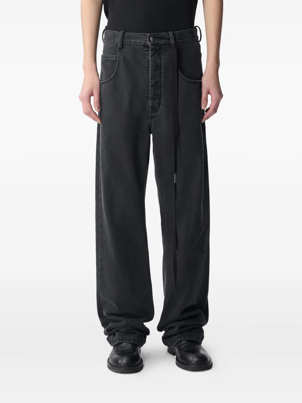 

Джинсы с кулиской Ann Demeulemeester, серый