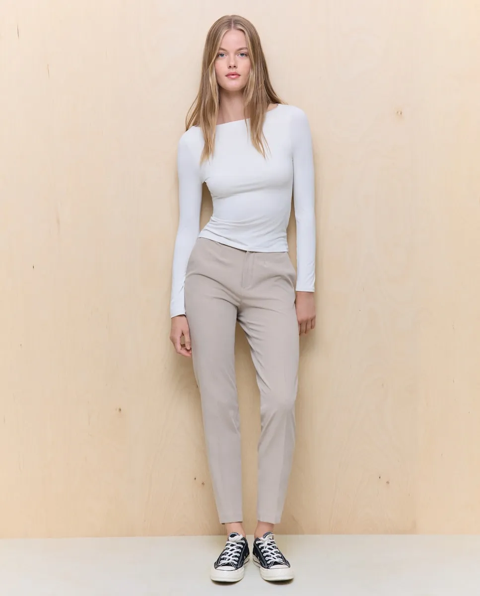 

Женские однотонные брюки Easy Wear, светло-серый