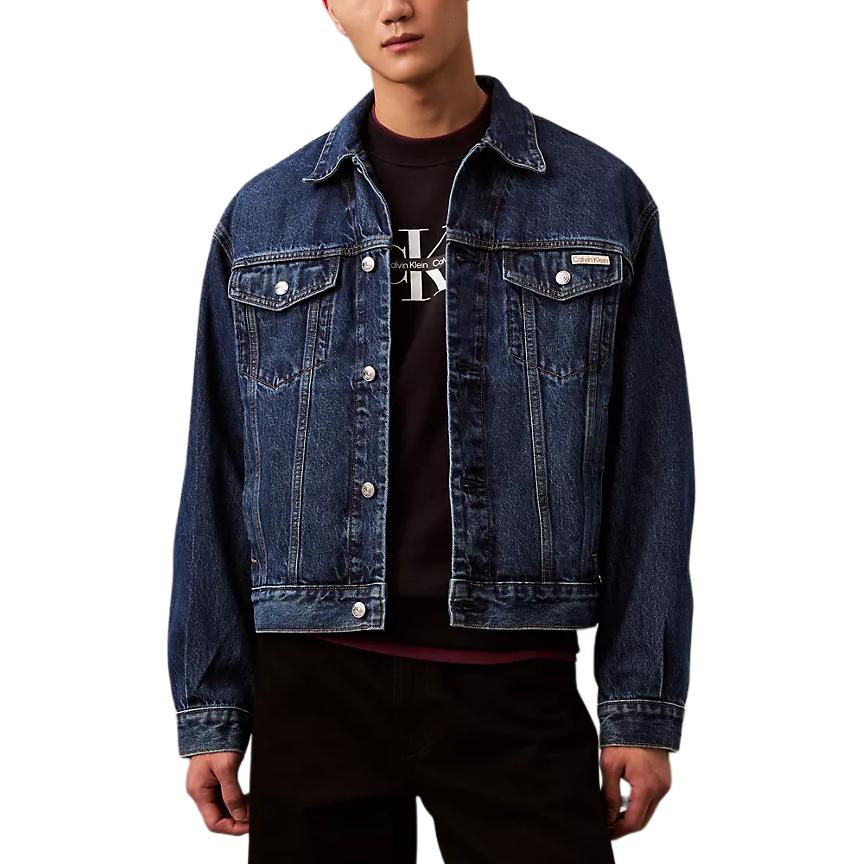 

Мужская джинсовая куртка CALVIN KLEIN, синяя, Синий, Мужская джинсовая куртка CALVIN KLEIN, синяя