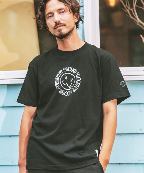 

Футболка, короткий рукав, средняя посадка, бренд Seventy seven, цвет черный