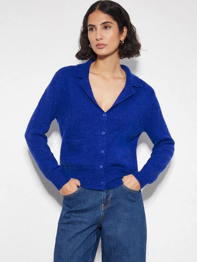 

Кардиган с коровым воротником Monsoon, цвет Cobalt