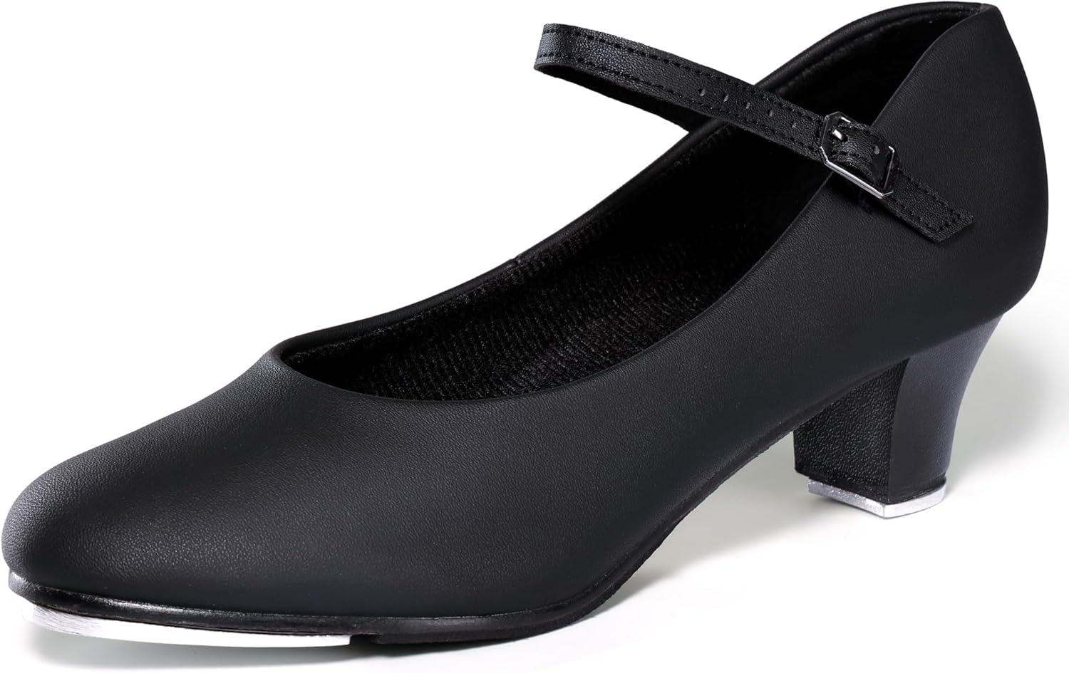 

Танцевальные туфли Linodes из искусственной кожи с ремешком на щиколотке, высота каблука 4 см, для женщин, черный