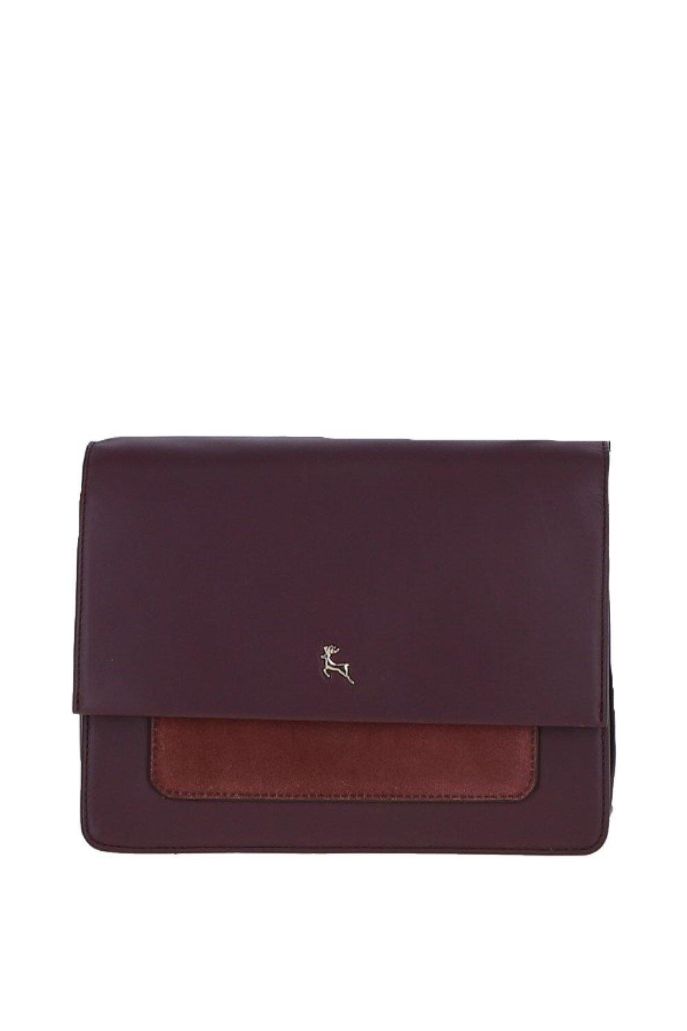 

'Fabrizia' Кожаная сумка на плечо из двух секций Ashwood Leather, красный