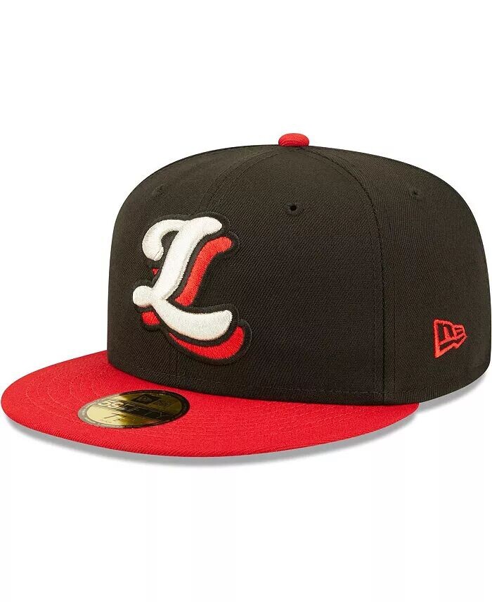 

Черная мужская приталенная шляпа Lansing Lugnuts Authentic Collection Team 59FIFTY New Era, черный