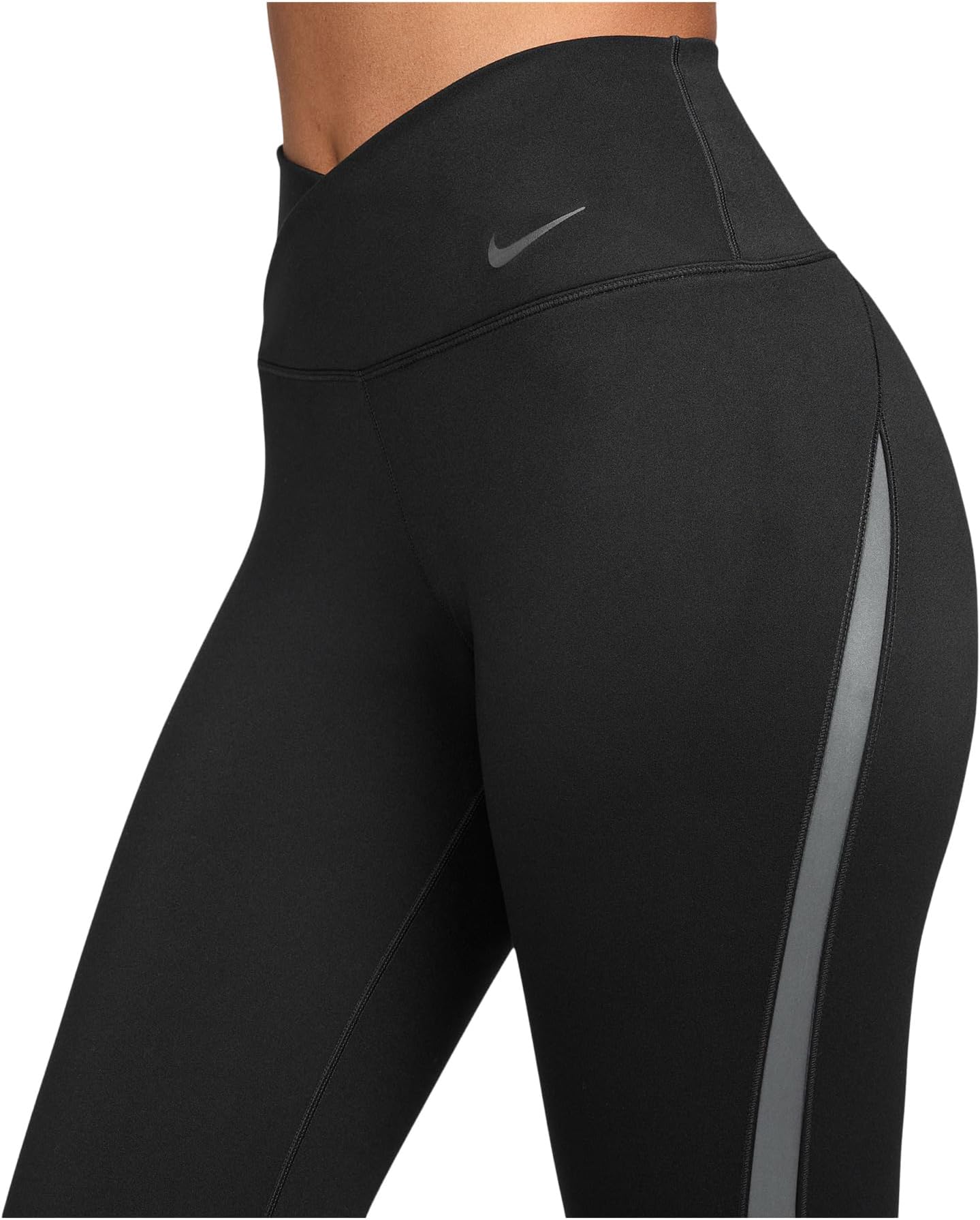 Брюки Nike Dri-fit One High-waisted 7/8 Leggings, цвет Black/Dark Smoke Grey — фото 3