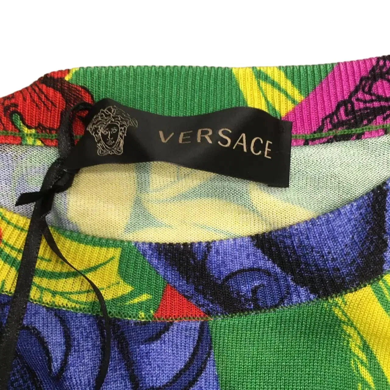 Футболка мужская Green, с круглым вырезом, прямой крой VERSACE — фото 4