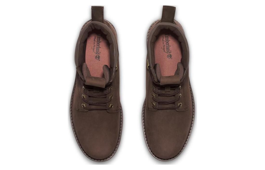 Мужские уличные ботинки Timberland однотонные высокие, темно-коричневый — фото 2