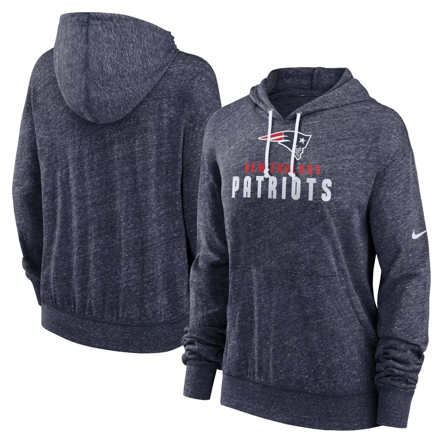 

Женский темно-синий пуловер с капюшоном Nike New England Patriots больших размеров для спортзала в винтажном стиле Nike