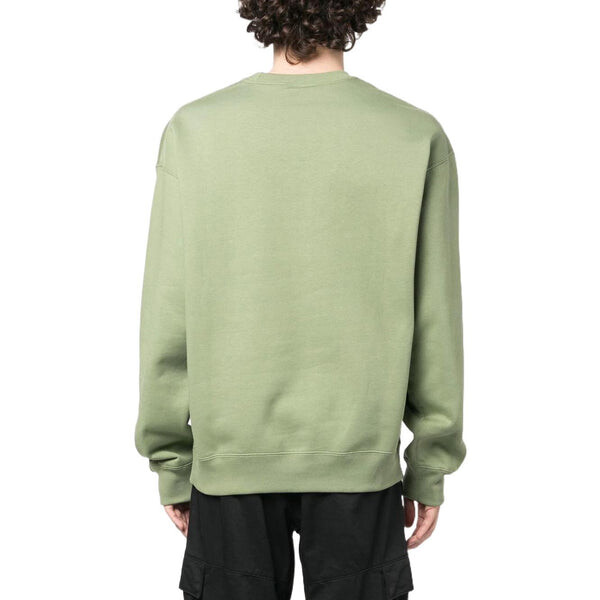 Толстовка solo swoosh fleece crewneck hoodie 'oil green' Nike, зеленый — фото 3