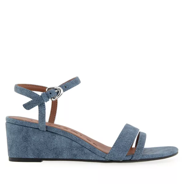 Женские босоножки на танкетке Witt Aerosoles, цвет blue jean denim — фото 2
