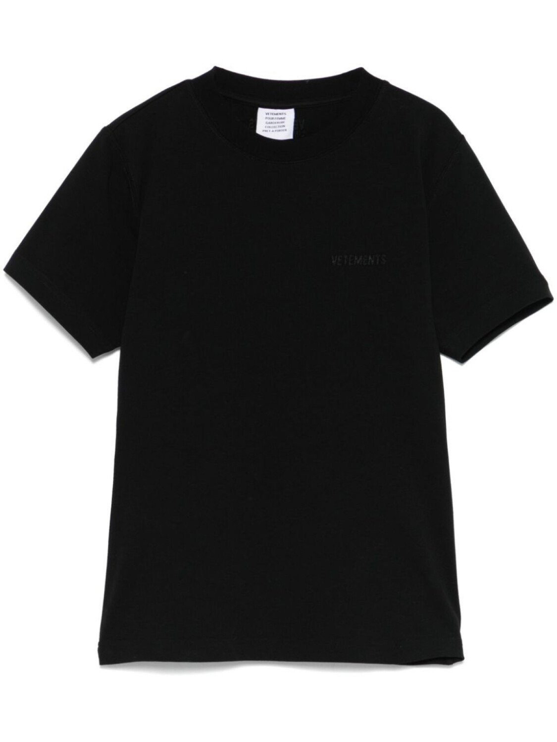 

VETEMENTS футболка с вышитым логотипом, черный