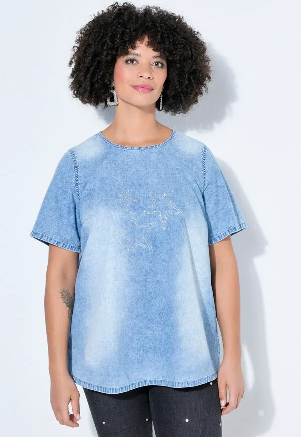 

Смотрите, футболка с блестящим принтом! Angel Of Style, Light Blue, Синий, Смотрите, футболка с блестящим принтом! Angel Of Style, Light Blue