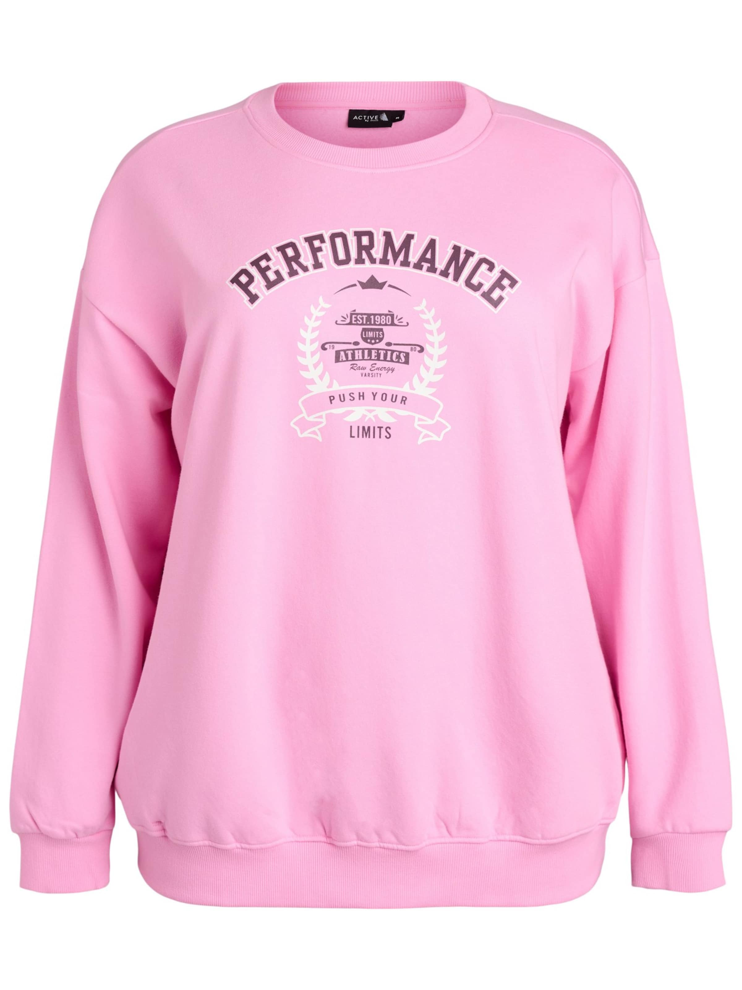 

Active by Zizzi Свитшот в розовом цвете, Розовый, Active by Zizzi Свитшот в розовом цвете