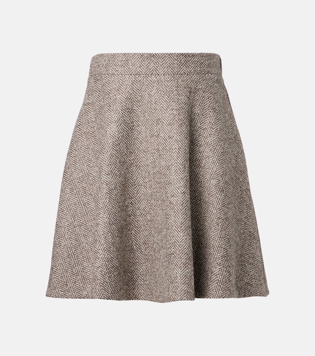 

Мини-юбка из шерстяной смеси с высокой талией Brunello Cucinelli, Marrone/Grigio/Beige