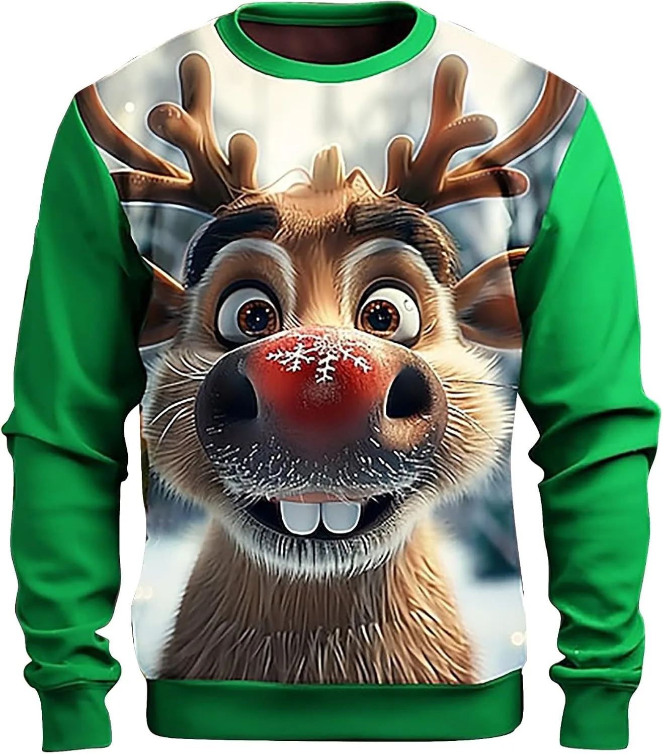 

Мужская рождественская футболка с длинным рукавом и 3D принтом Санта