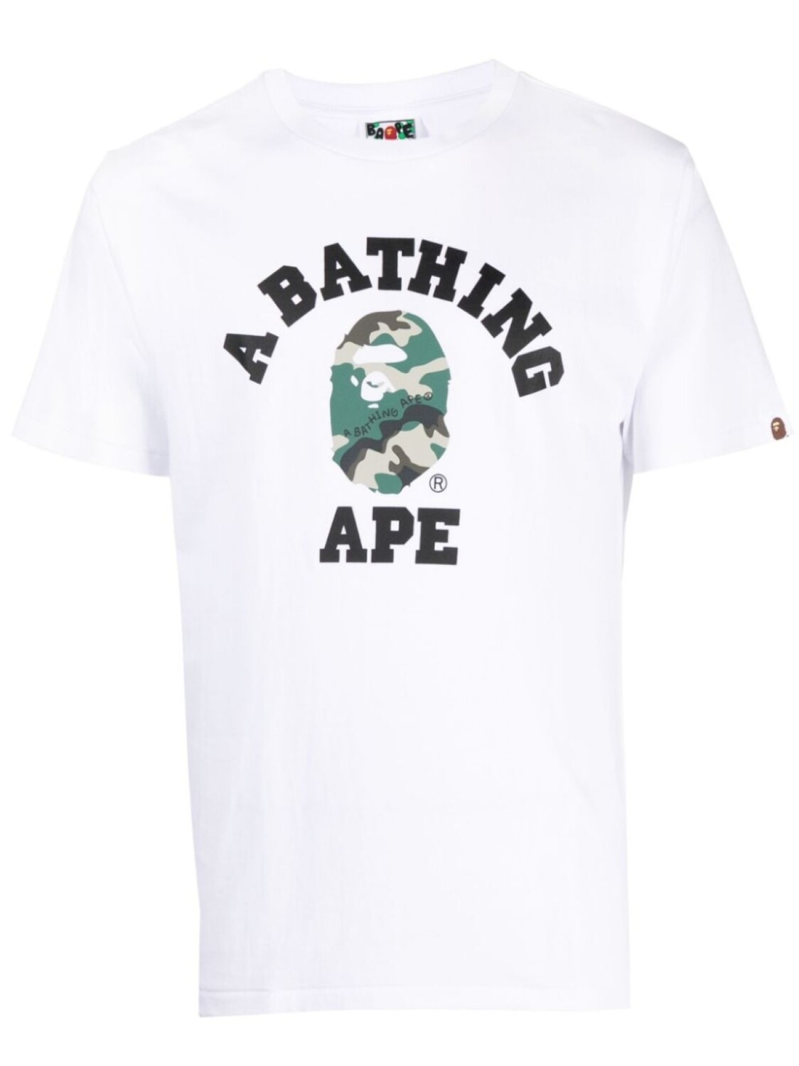 

A BATHING APE футболка с нашивкой-логотипом, белый