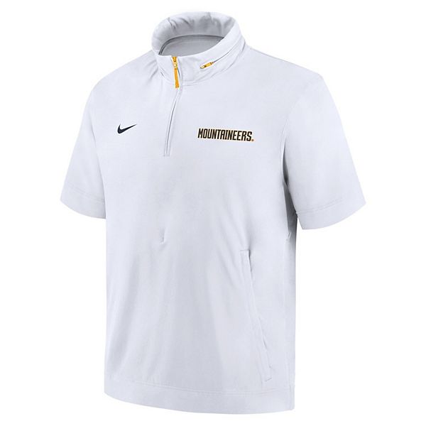 Мужская белая худи-полузип West Virginia Mountaineers 2024 Sideline Coach Nike — фото 3