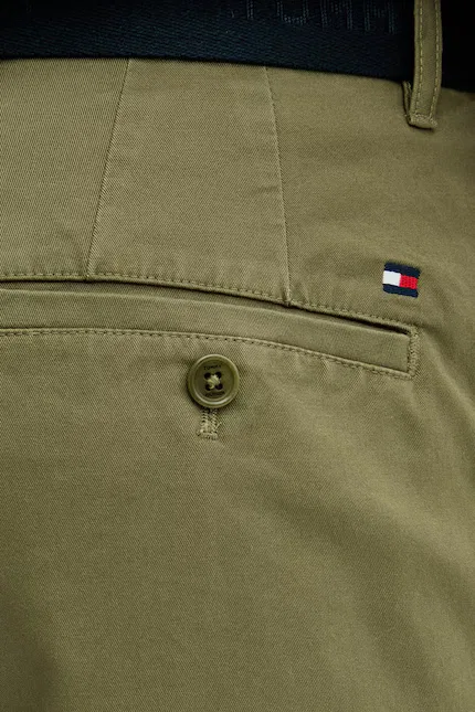 Шорты хлопок с эластаном Tommy Hilfiger, зеленый — фото 4