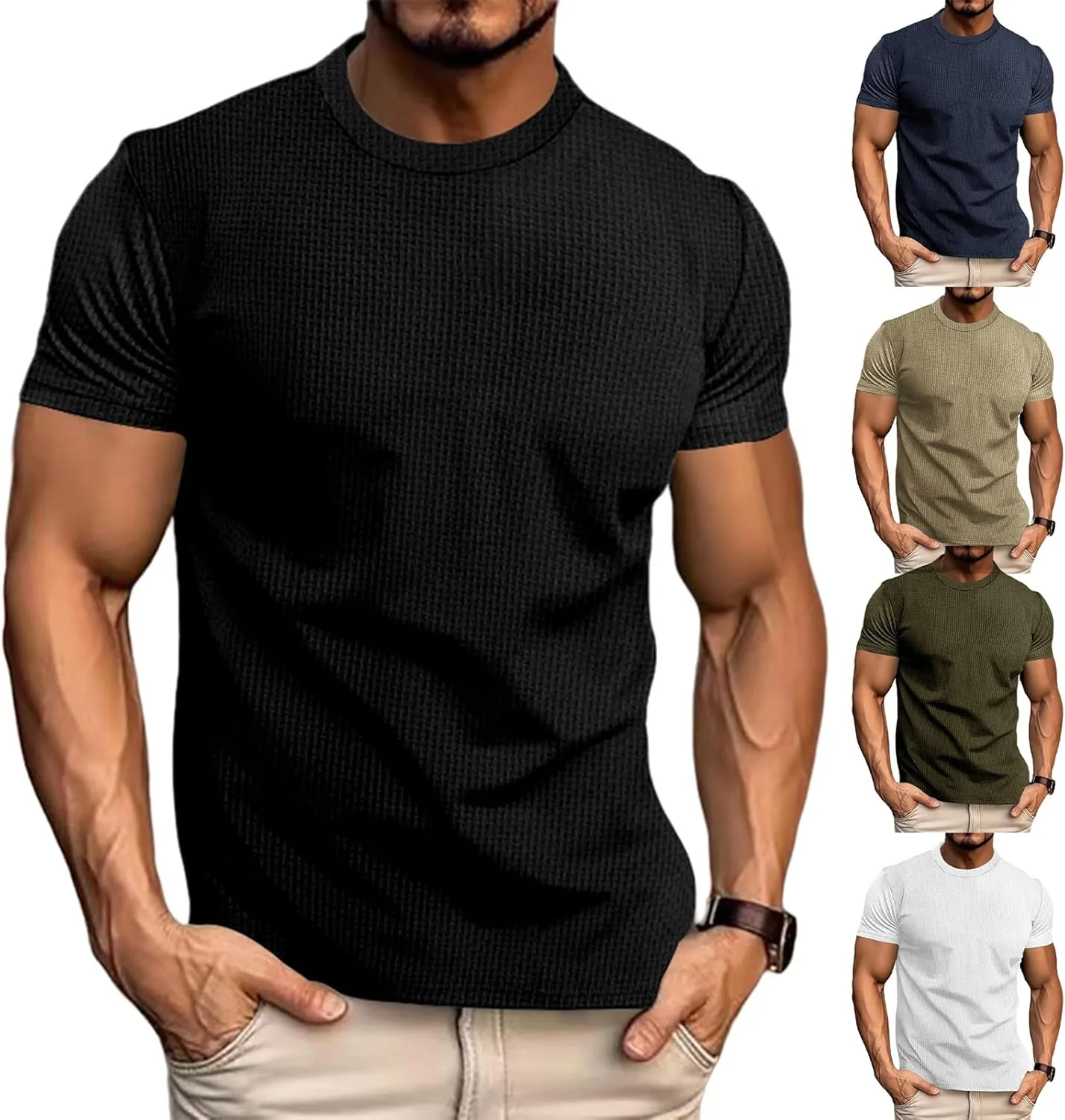 Мужская футболка Casual Slim Fit Crewneck — фото 4